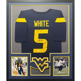 Pat White Signed Framed Jersey JSA Autographed West Virginia