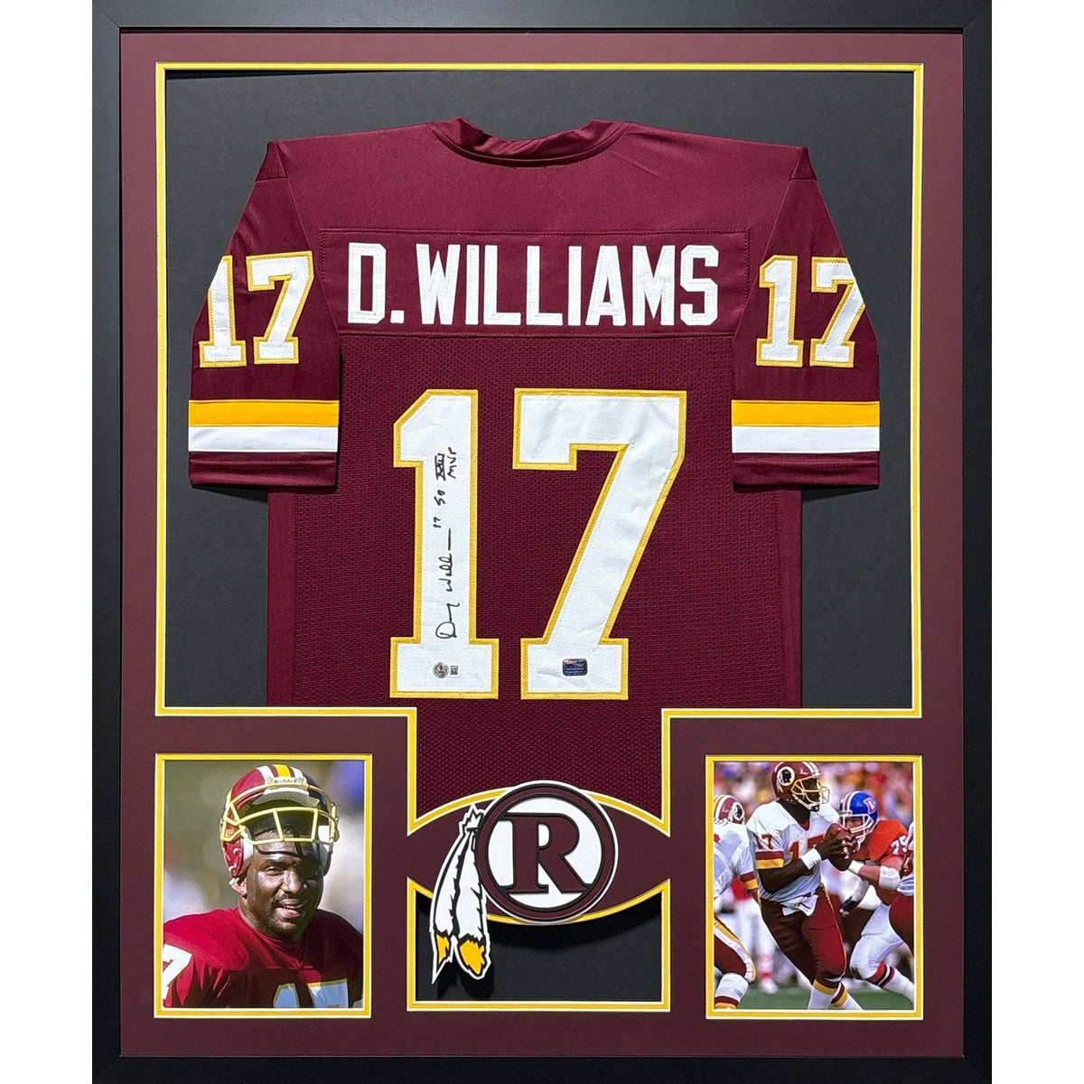 Doug Williams Framed Jersey Beckett Autographed Signed Washington Redskins