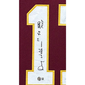 Doug Williams Framed Jersey Beckett Autographed Signed Washington Redskins