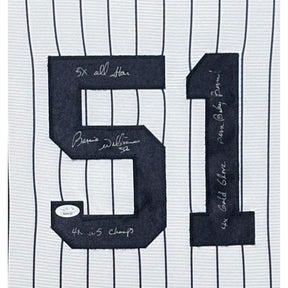 Bernie Williams Signed Jersey JSA Autographed New York Yankees Patch