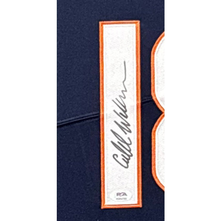 Caleb Williams Framed Signed Navy Jersey PSA/DNA Autographed Chicago Bears