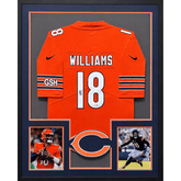 Caleb Williams Framed Signed Orange Jersey JSA Autographed Chicago Bears