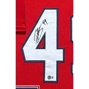 Patrick Willis Framed Red Jersey Signed Ole Miss Beckett Autographed