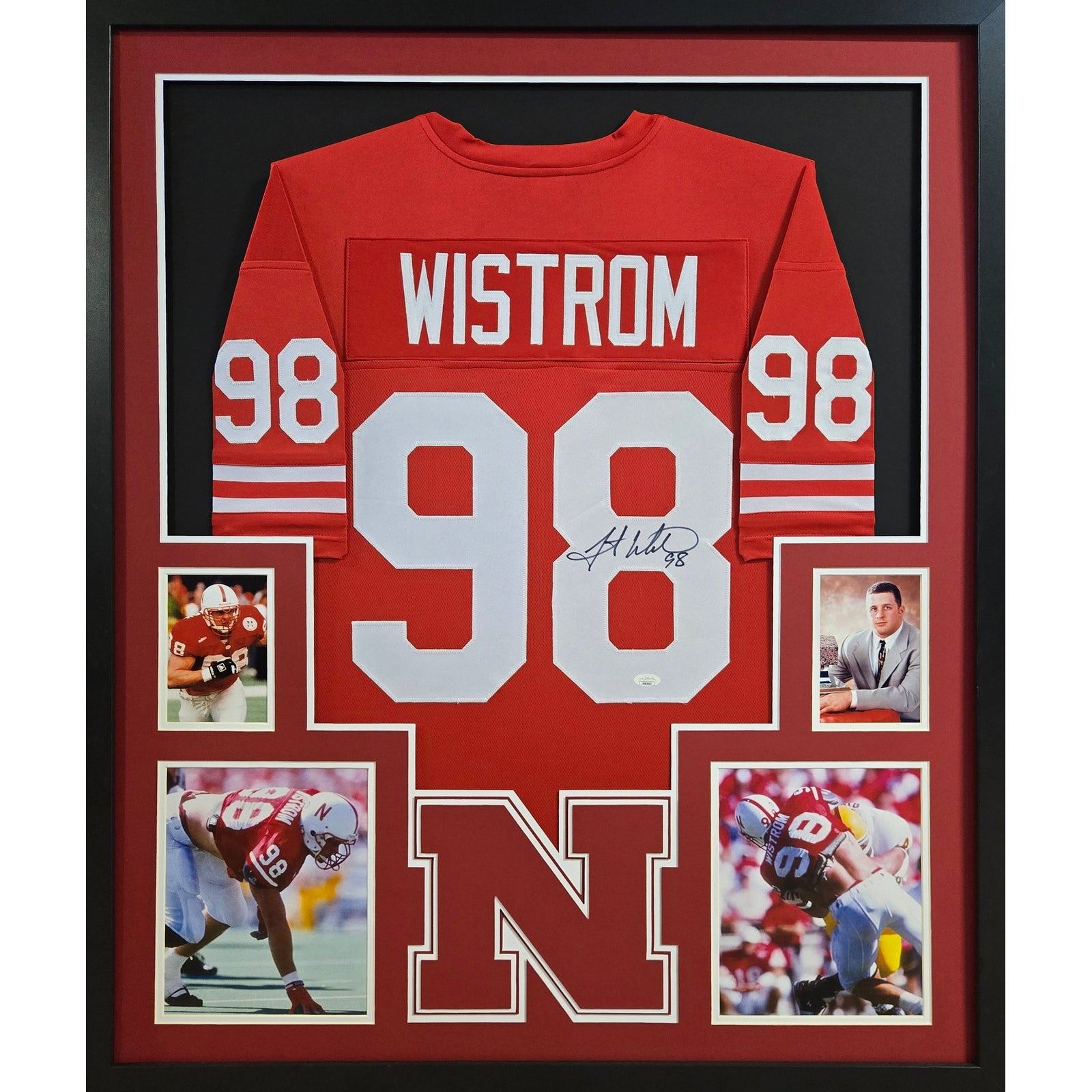Grant Wistrom Signed Framed Jersey JSA Autographed Nebraska
