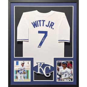 Bobby Witt Jr. Framed Signed Blue Jersey Beckett Autographed KC Royals
