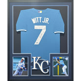 Bobby Witt Jr. Framed Signed Light Blue Jersey Beckett Autographed KC Royals
