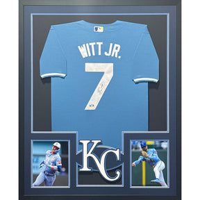 Bobby Witt Jr. Framed Signed Light Blue Jersey Beckett Autographed KC Royals