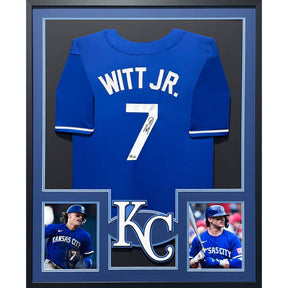 Bobby Witt Jr. Framed Signed Blue Jersey Beckett Autographed KC Royals