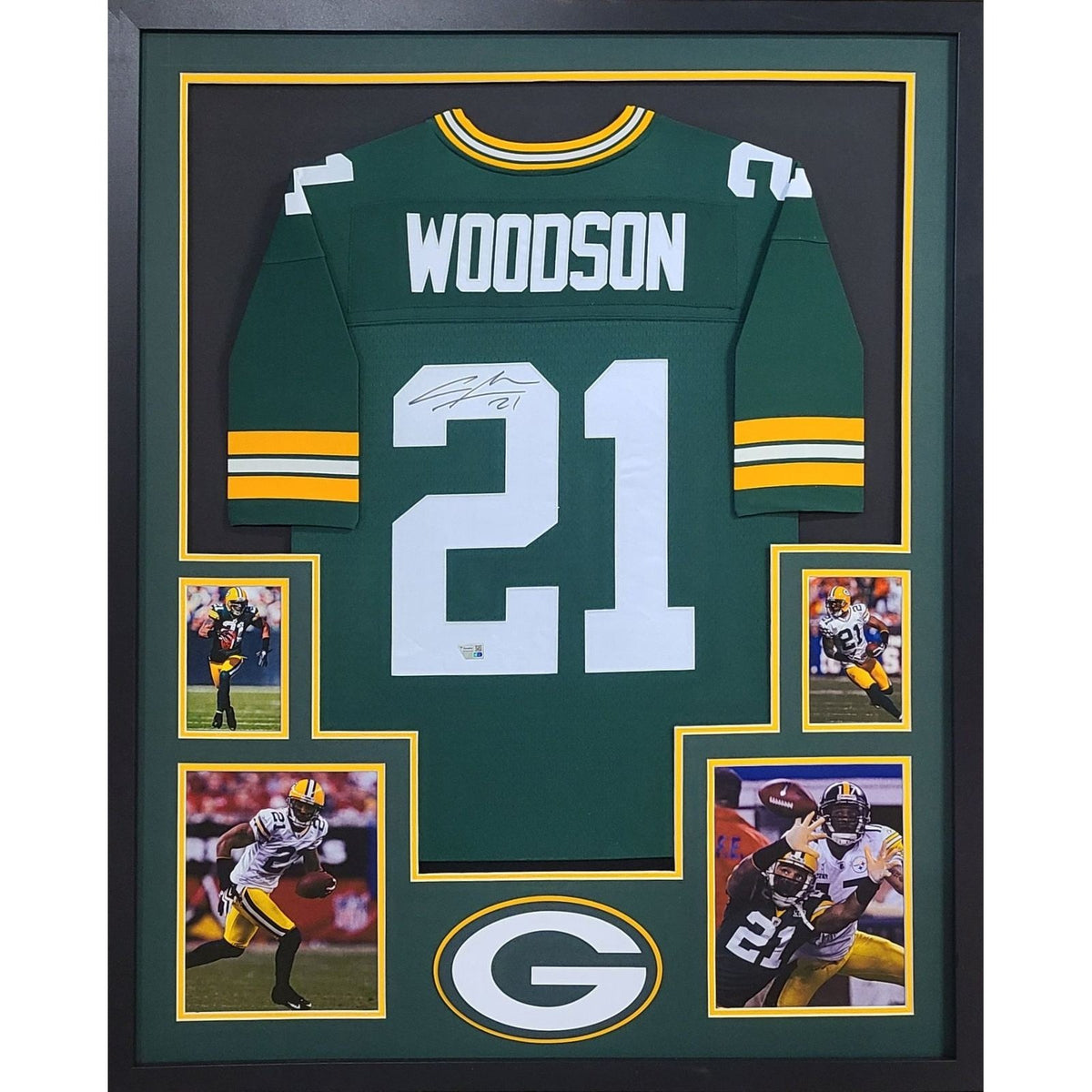 Charles Woodson Framed Signed Jersey Fanatics Autographed Green Bay Packers