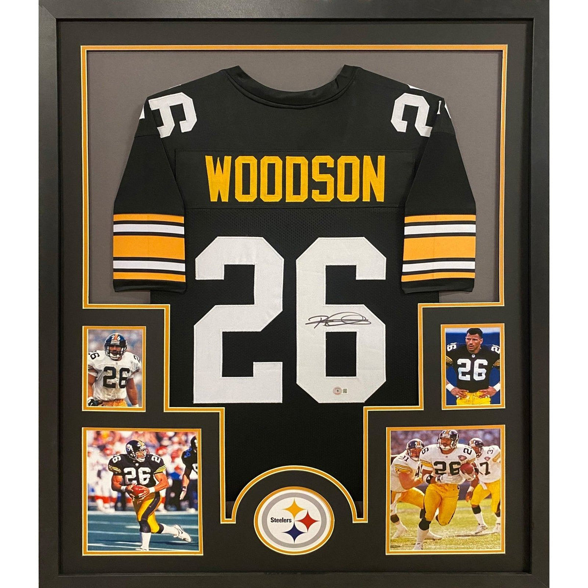 Rod Woodson Framed Signed Jersey Beckett Autographed Pittsburgh Steelers