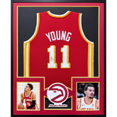 Trae Young Framed JSA Signed Atlanta Hawks Jersey Autographed