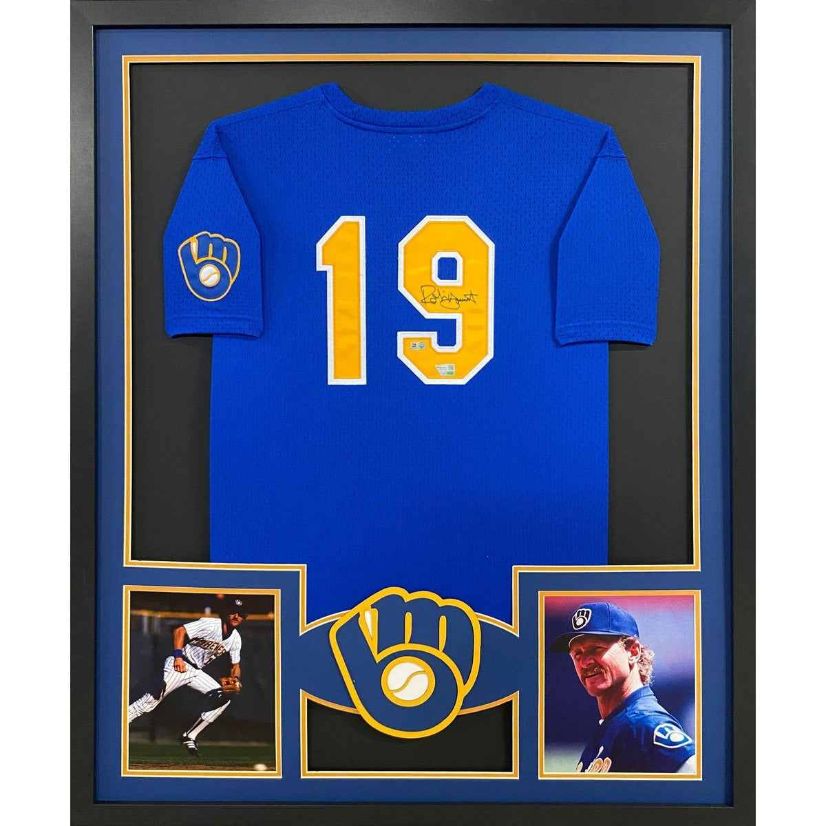 Robin Yount Autographed Signed Framed Milwaukee Brewers Jersey JSA