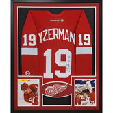 Steve Yzerman Framed Signed Jersey COA Autographed Detroit Red Wings