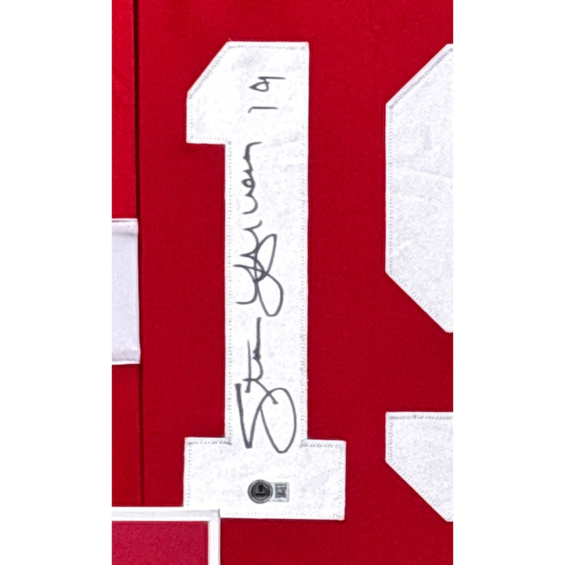 Steve Yzerman Framed Signed Jersey Beckett COA Autographed Red Wings 2P
