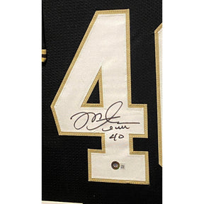 Mike Alstott Signed Framed Jersey Beckett BAS Autographed Purdue Boilermakers