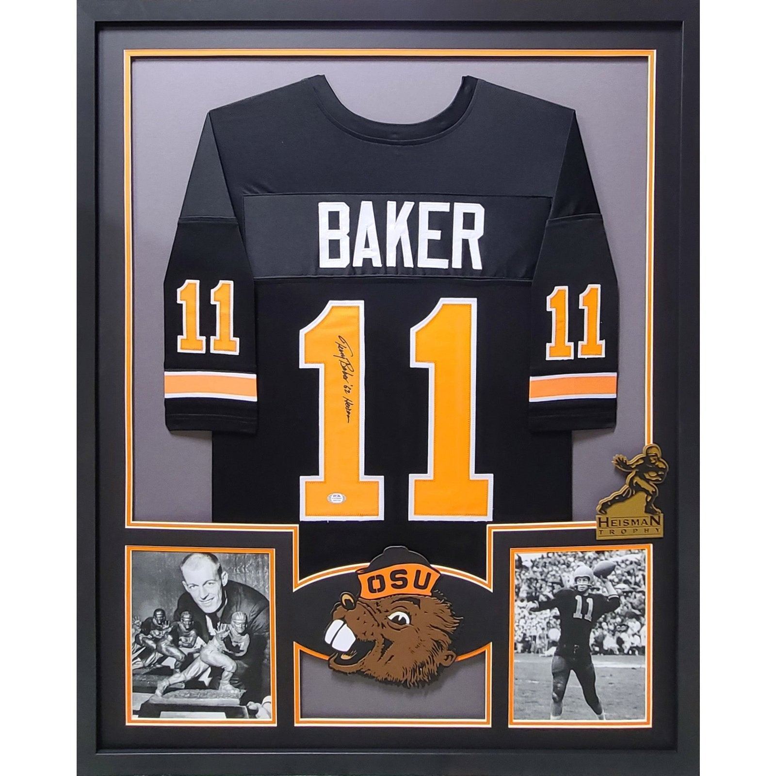 Terry Baker Signed Framed Jersey PSA/DNA Autographed Oregon State