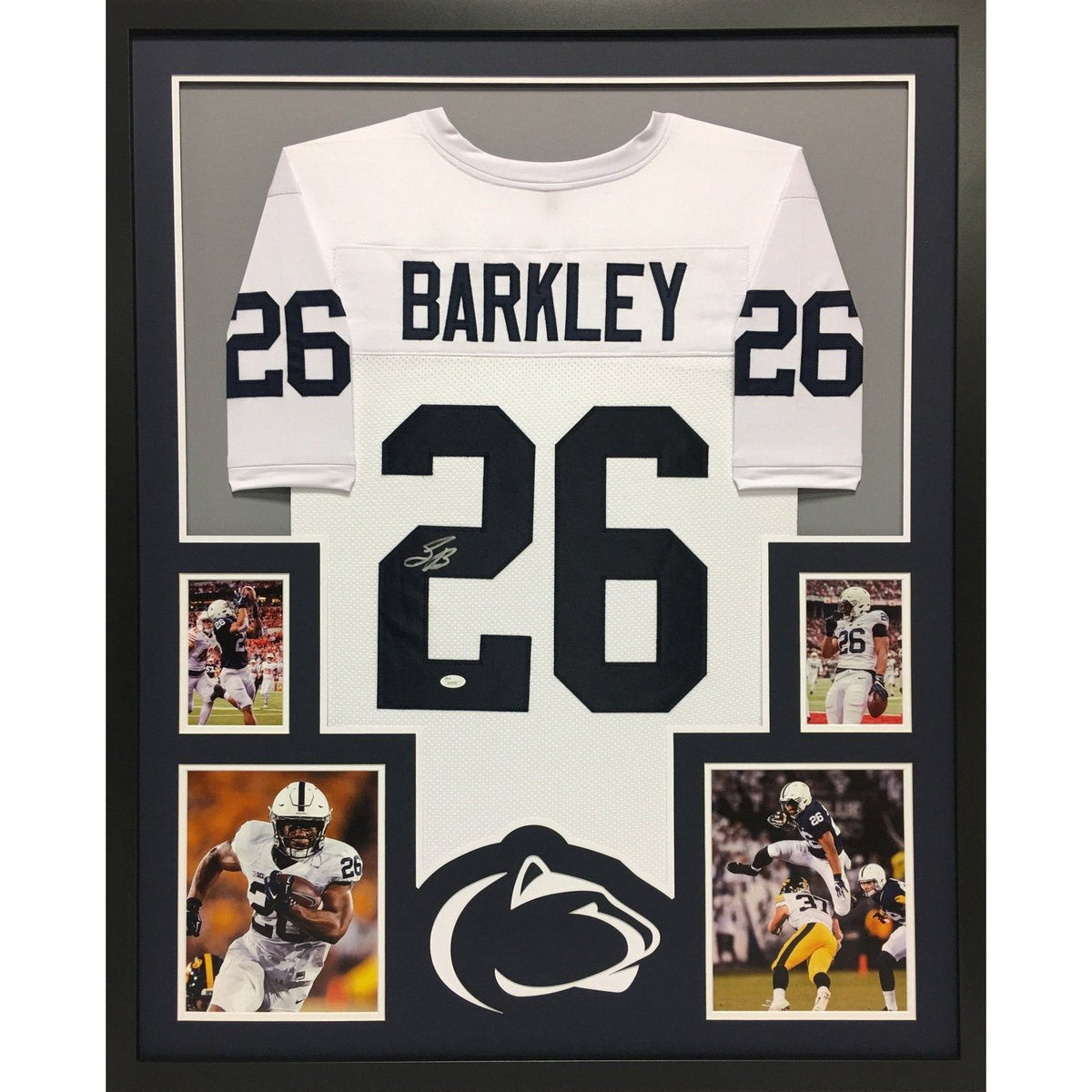 Saquon Barkley Framed Jersey JSA Autographed Signed Penn State