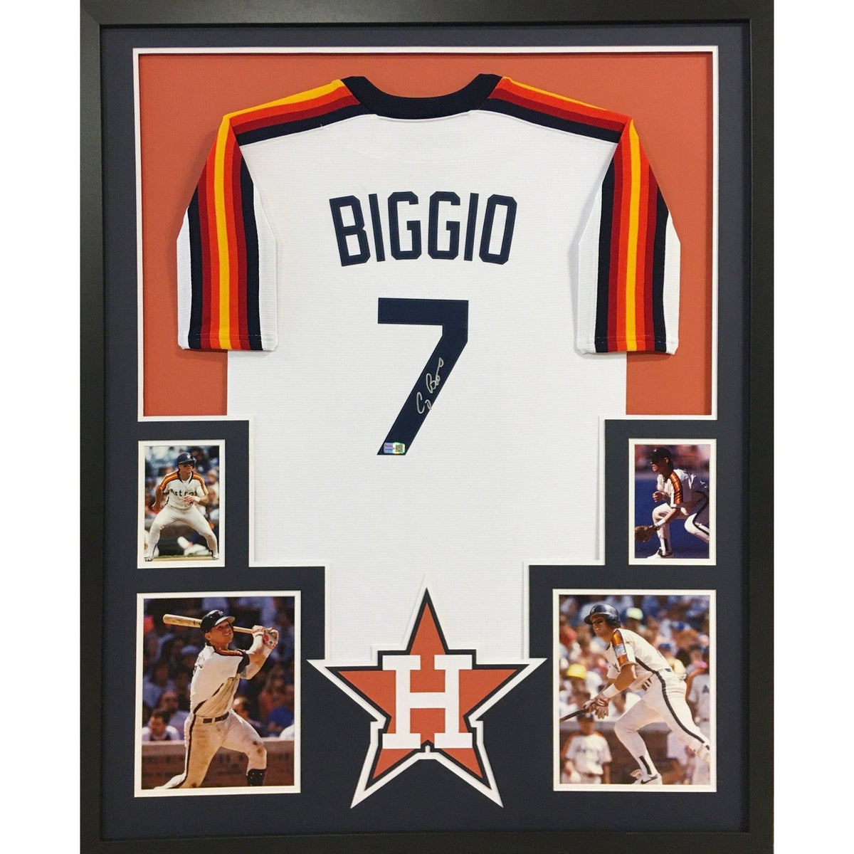 Craig Biggio Framed Signed Jersey Tristar COA Autographed Signed Houston Astros