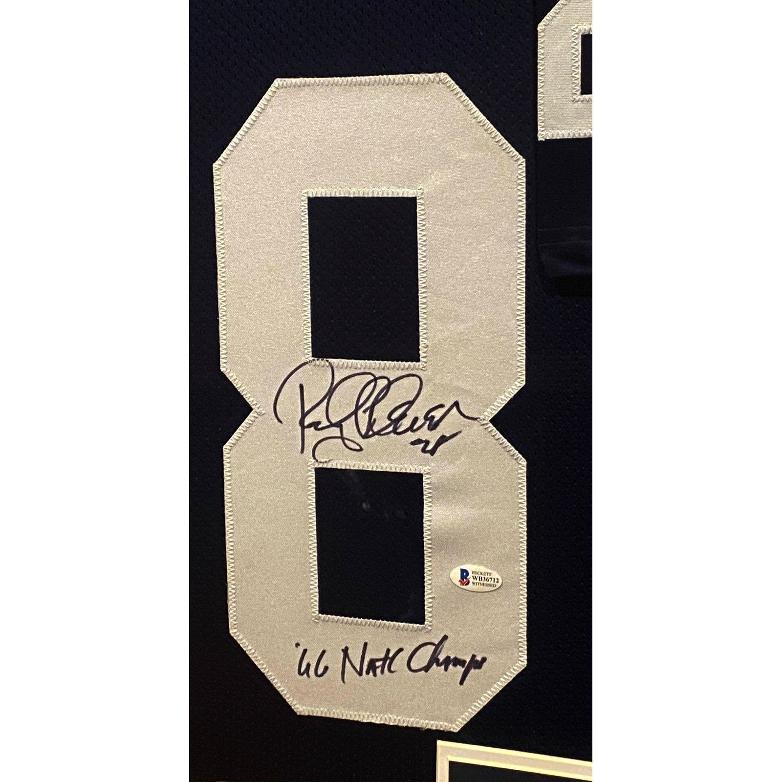 Rocky Bleier Framed Signed Jersey Beckett Autographed Notre Dame