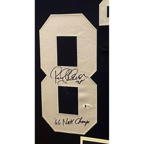 Rocky Bleier Framed Signed Jersey Beckett Autographed Notre Dame