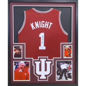 Coach Bobby Knight Framed Jersey Steiner Autographed Signed Indiana Ho