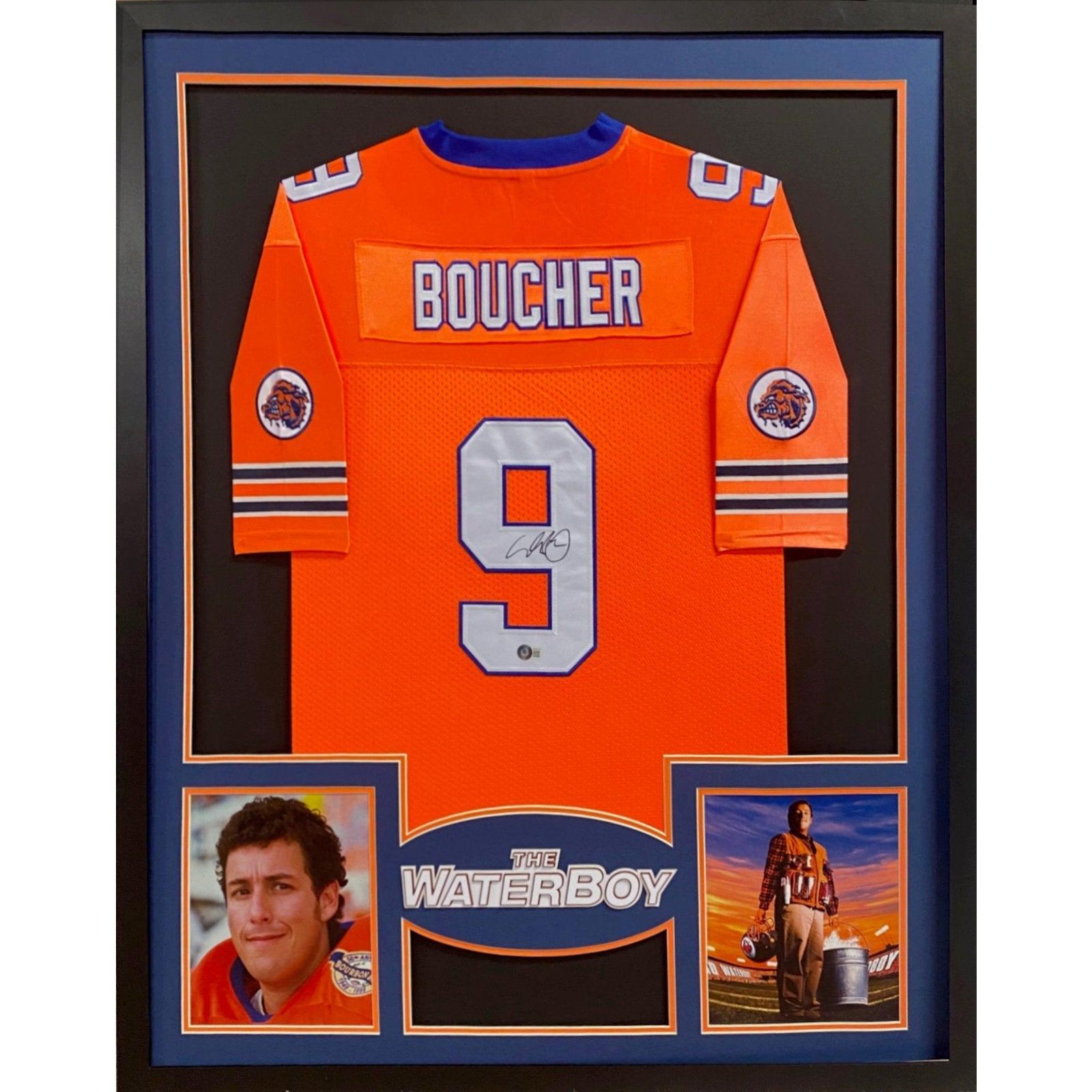 Adam Sandler Framed Signed Jersey JSA The Waterboy Autographed Bobby Boucher