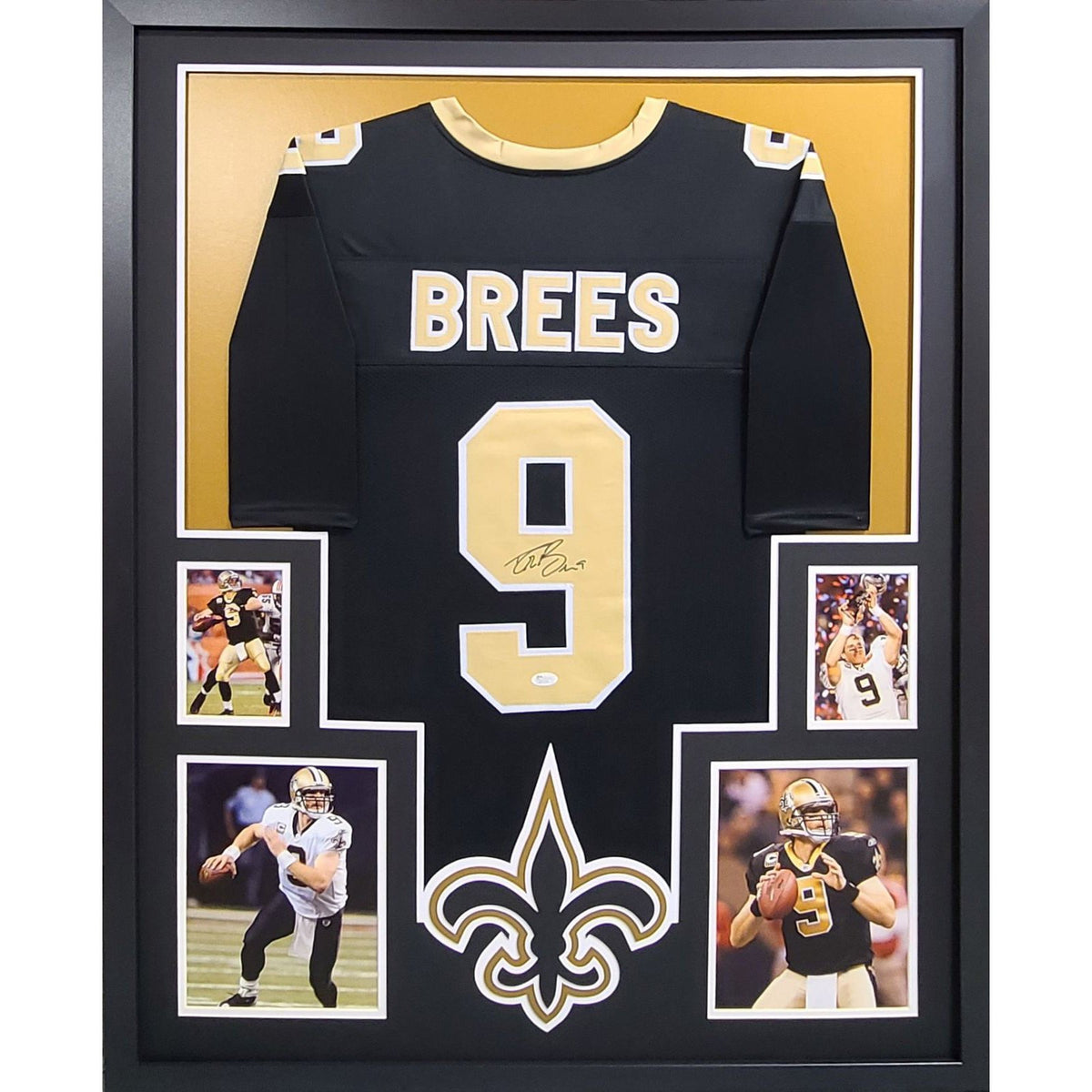 Drew Brees Signed Framed New Orleans Saints Jersey Autographed JSA