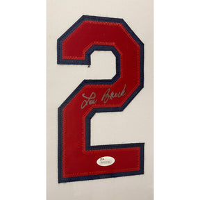 Lou Brock Autographed St. Louis Cardinals (White #20) Deluxe Framed Jersey  - JSA