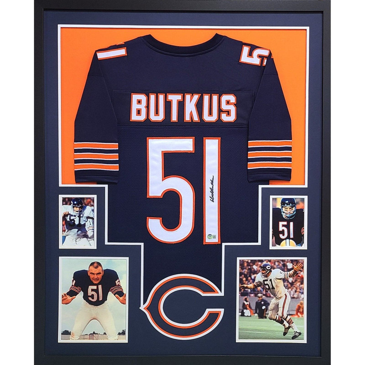 Dick Butkus Signed Framed Jersey JSA Autographed Chicago Bears