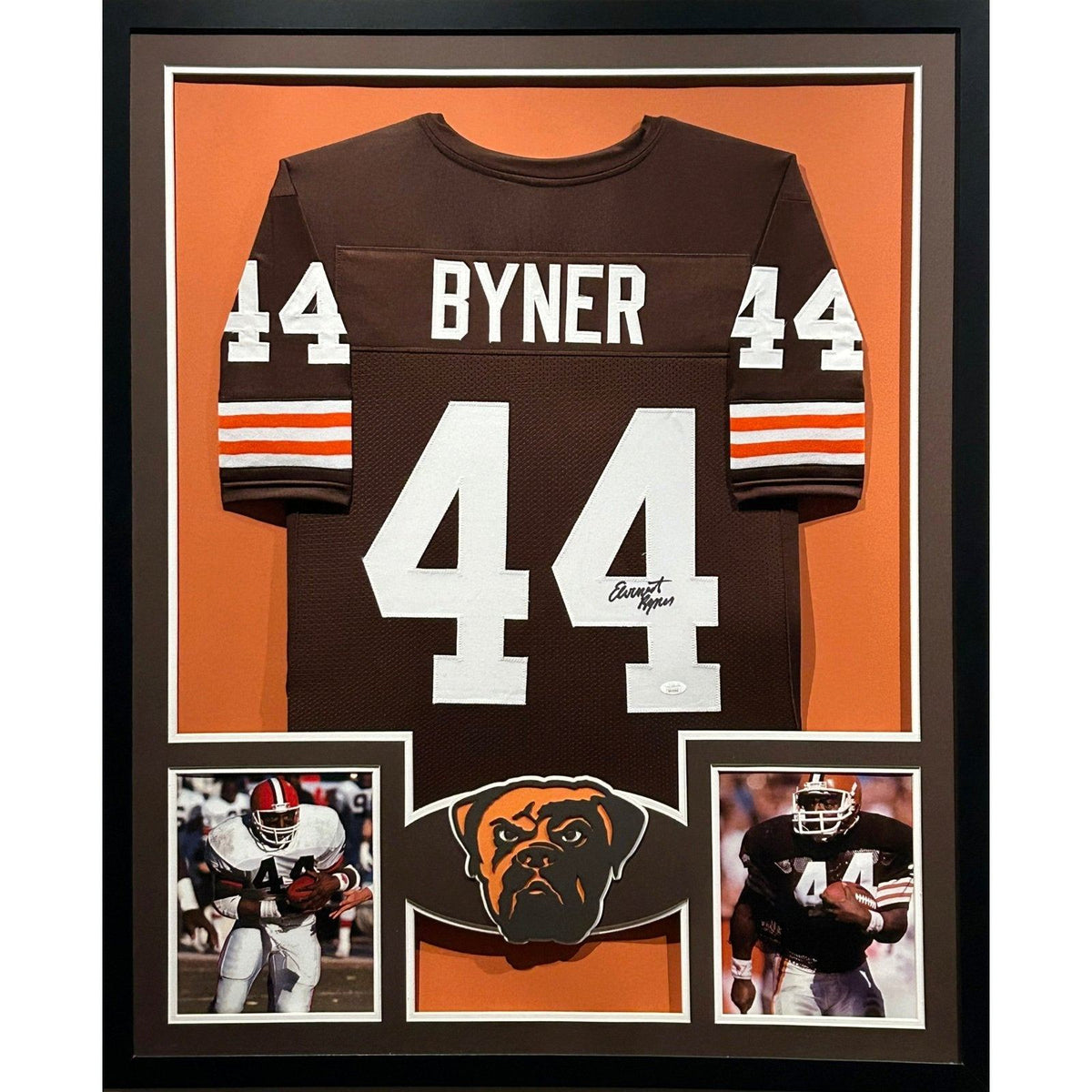 Ernest Byner Framed Signed Cleveland Browns Jersey JSA Autographed