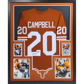 Earl Campbell Signed Framed Jersey Autographed Campbell Authenticated