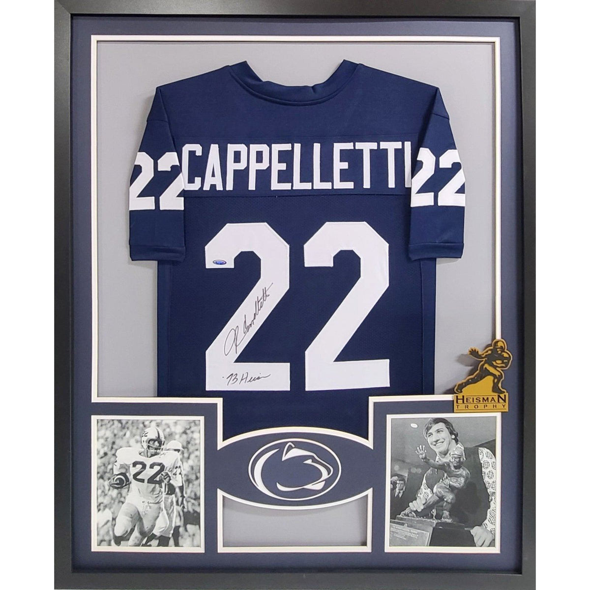 John Cappelletti Framed Signed Jersey Tristar Autographed Penn State