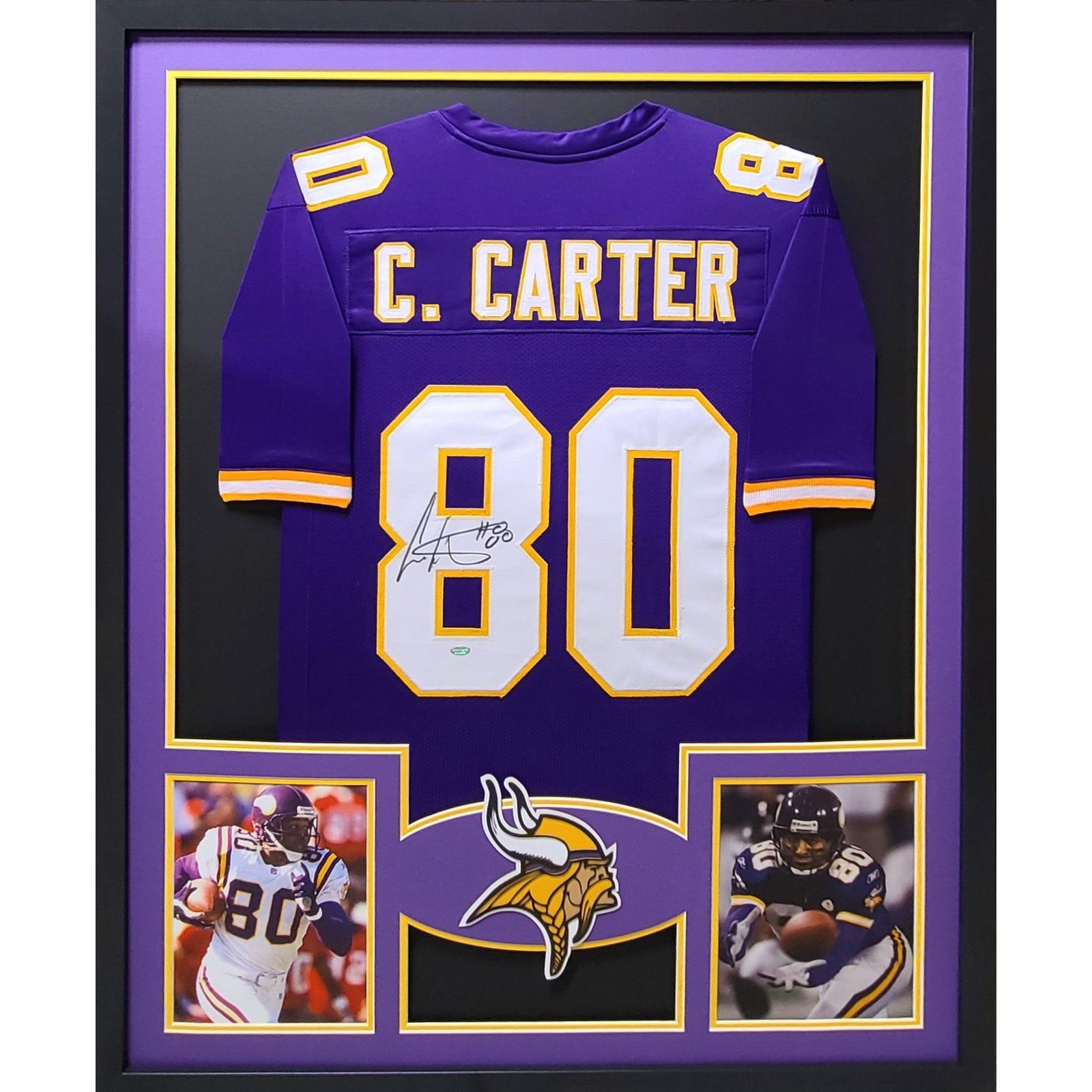 Cris Carter Framed Signed Jersey Schwartz Autographed Minnesota Vikings