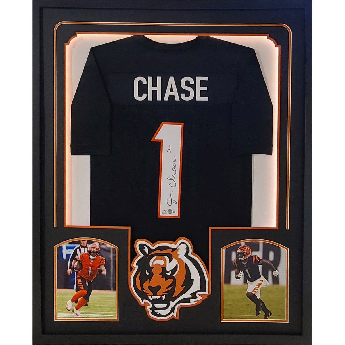 Ja'Marr Chase LED Framed Signed Jersey Beckett Autographed Cincinnati Bengals