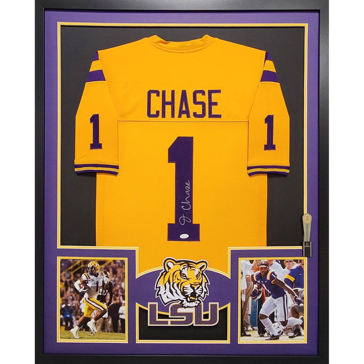 Ja'Marr Chase Framed Signed Jersey JSA Autographed LSU Tigers