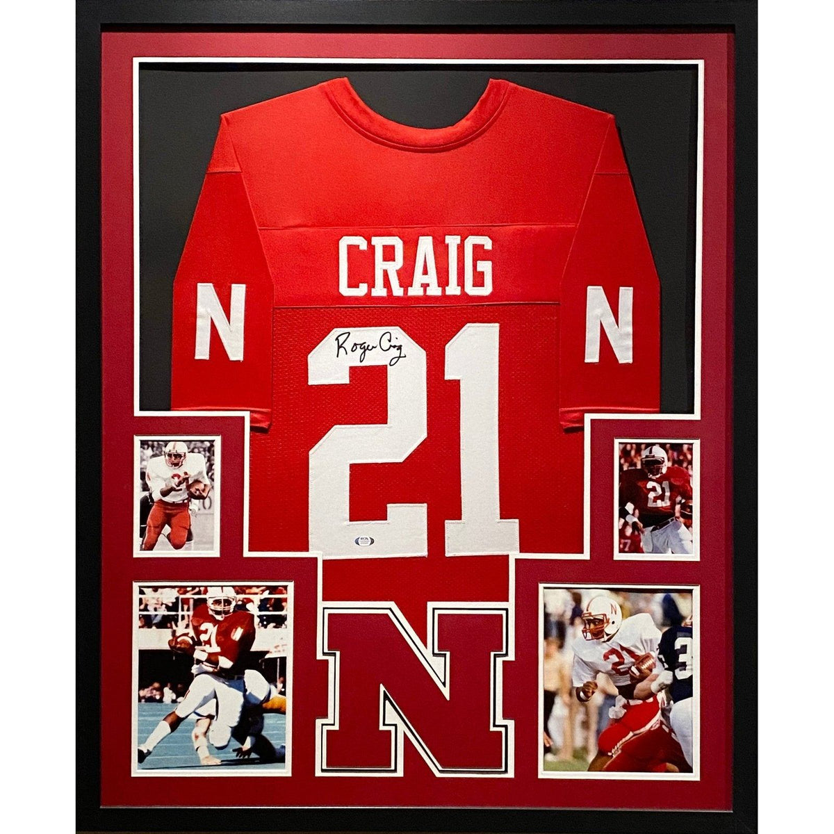 Roger Craig Framed Signed Nebraska Jersey PSA/DNA Autographed Cornhuskers