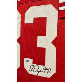 Ron Dayne Signed Framed Jersey Schwartz Autographed Wisconsin