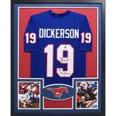 Eric Dickerson Signed Framed Jersey Beckett BAS Autographed SMU Southern Methodist