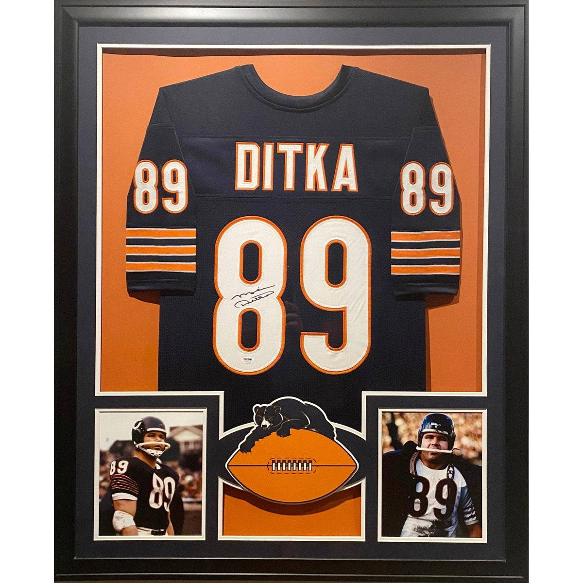 Mike Ditka Framed Jersey PSA/DNA Autographed Signed Chicago Bears Pitt HOF