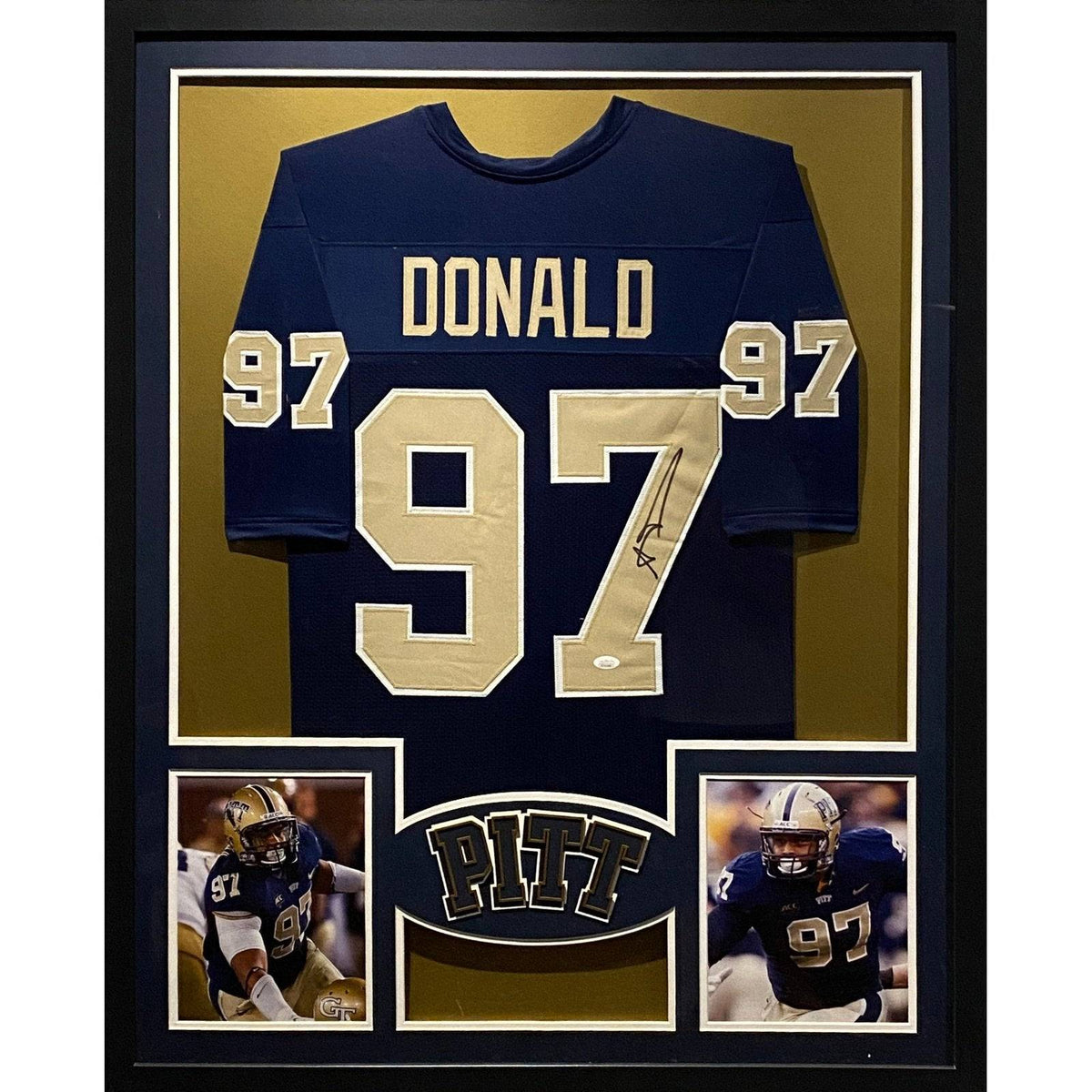 Aaron Donald Autographed & Framed White Los Angeles Rams Jersey JSA COA