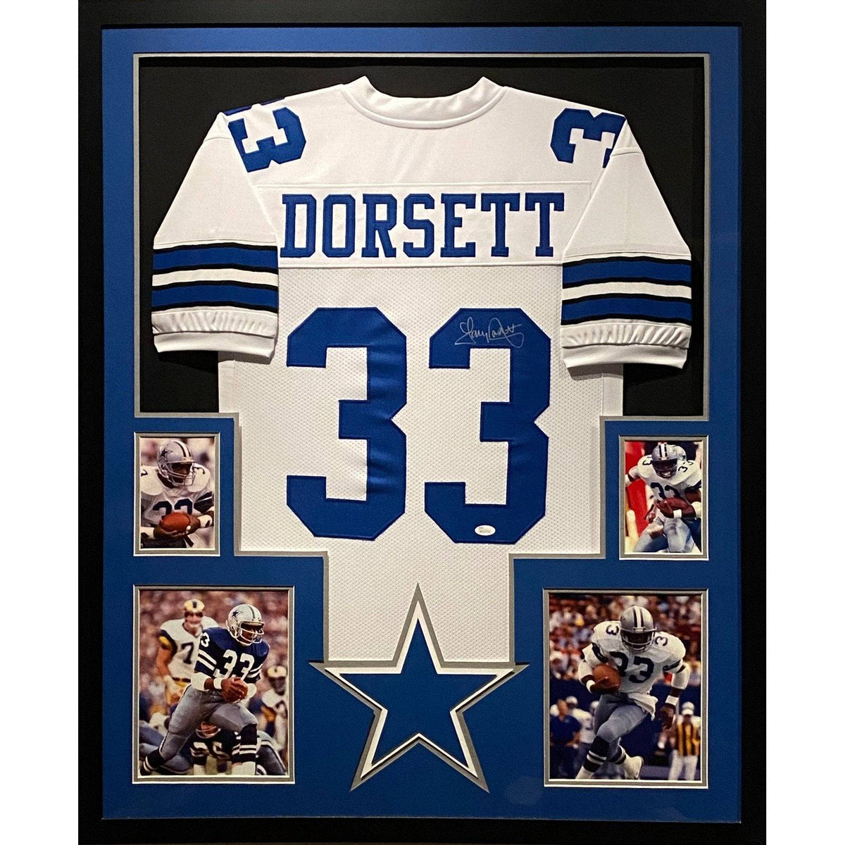 Tony Dorsett Framed Jersey Beckett Autographed Signed Dallas Cowboys Pitt HOF