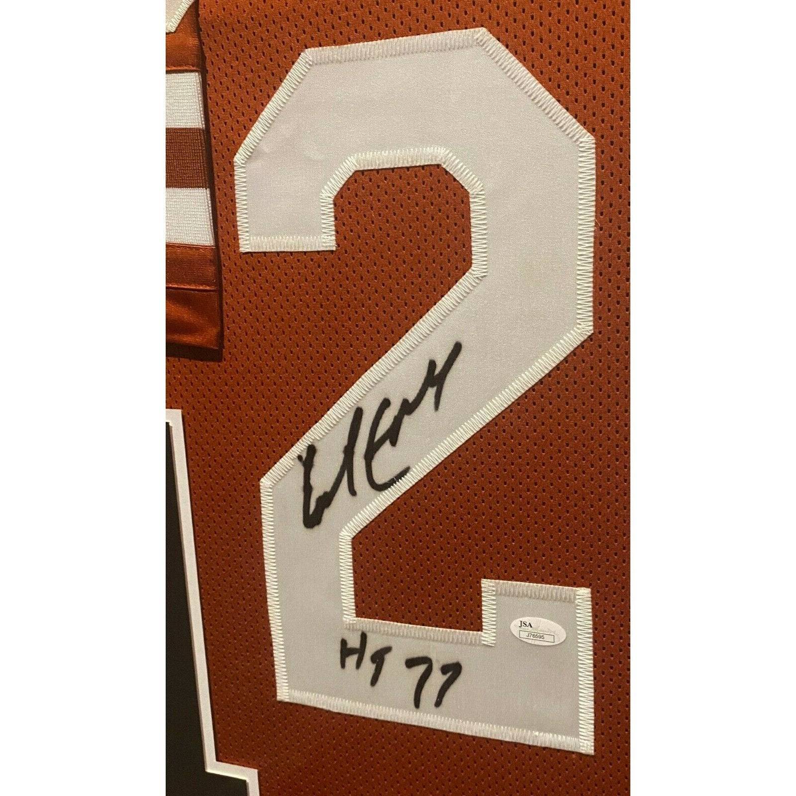 Earl Campbell Autographed Signed Framed Texas Longhorns Jersey JSA