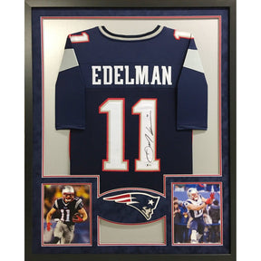 Julian Edelman Framed Signed Jersey Beckett Autographed New England Patriots