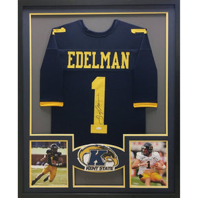 Julian Edelman Framed Jersey JSA Autographed Signed Kent State Patriots