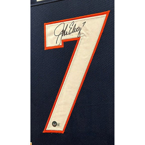 John Elway Framed Signed Jersey Beckett Autographed Denver Broncos