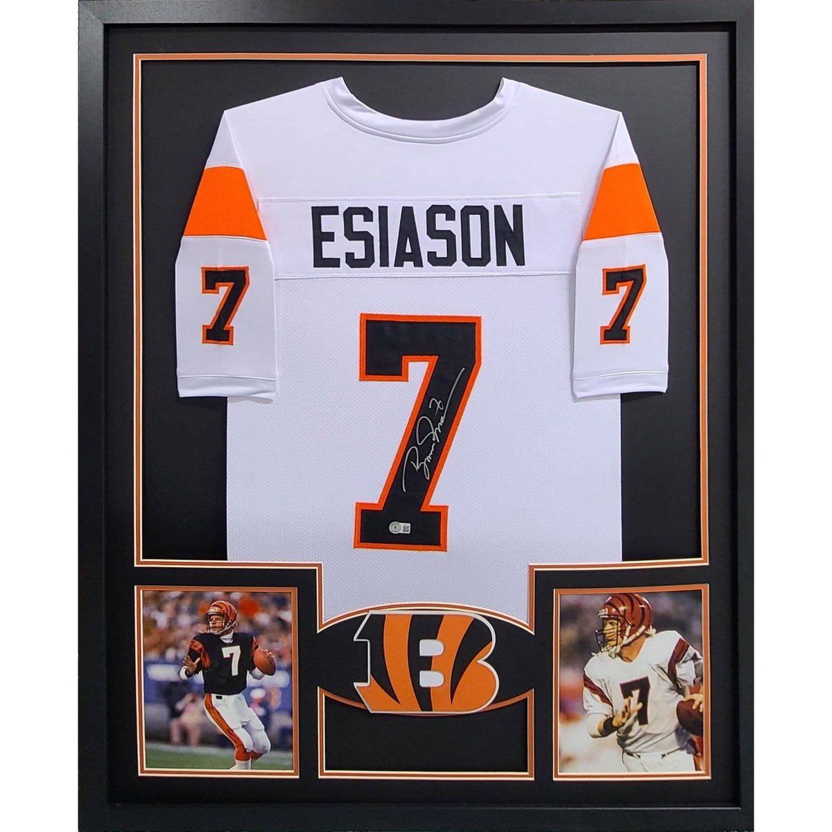 Boomer Esiason Framed Jersey Beckett Autographed Signed Cincinnati Bengals