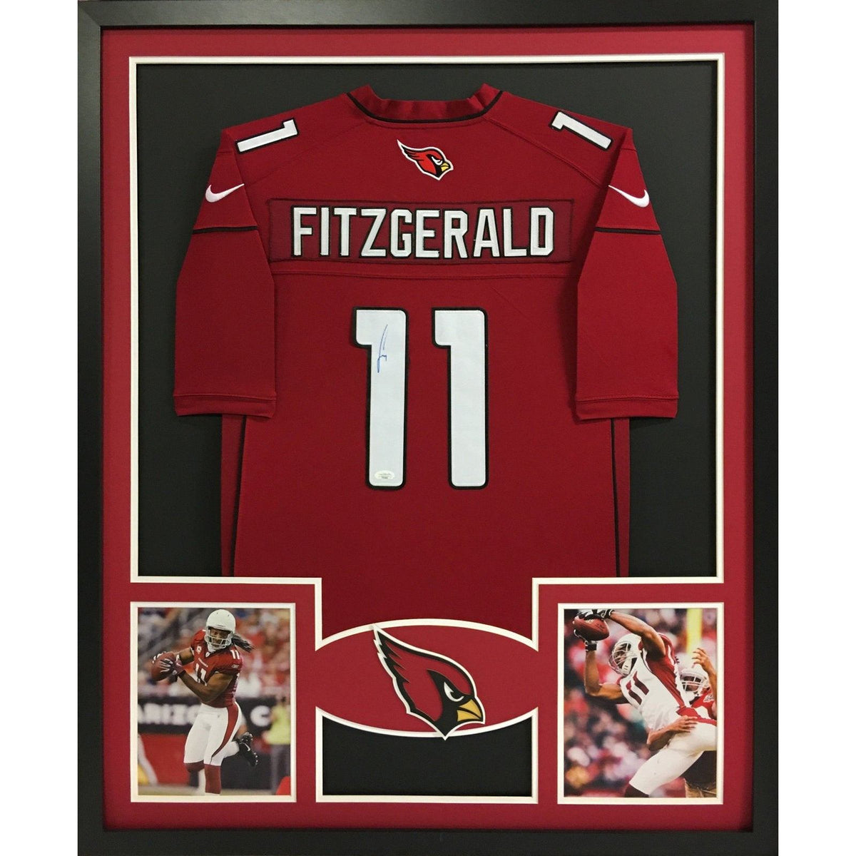Larry Fitzgerald Signed Framed Jersey JSA Autographed Arizona Cardinal