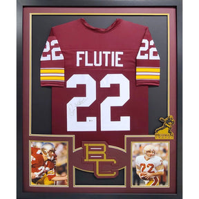 Doug Flutie Framed Signed Jersey Beckett Autographed Boston College BC