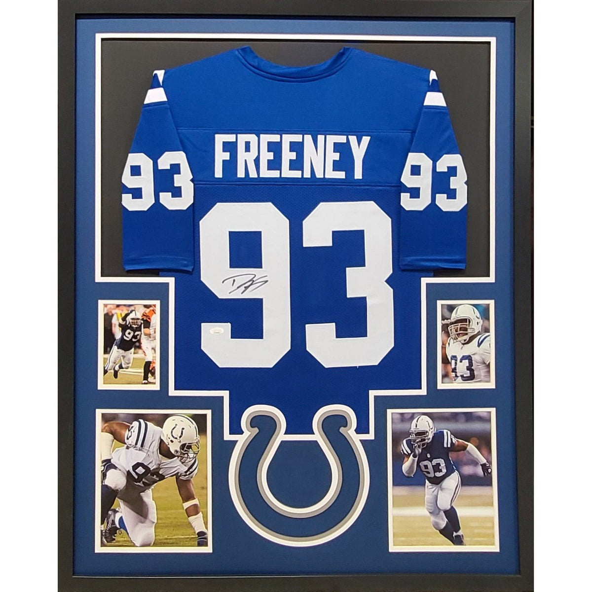 Dwight Freeney Framed Signed Jersey JSA Autographed Indianapolis Colts