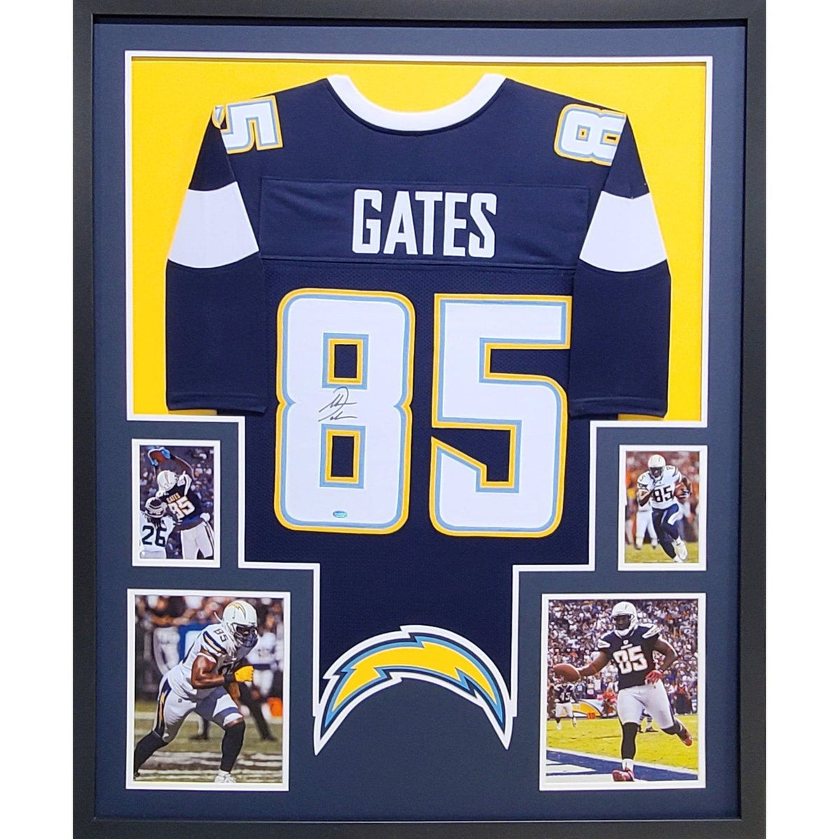 Antonio Gates Signed Framed Jersey Schwartz Autographed San Diego Chargers